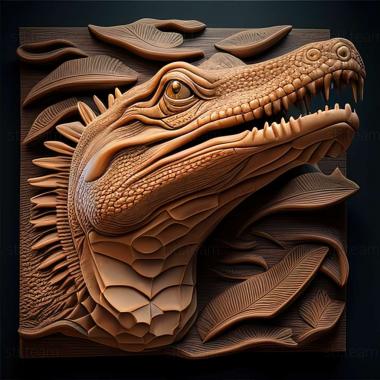 3D модель Crocodylus halli (STL)